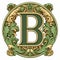 Vintage Style Letter B With Baroque Ornate Details