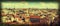 Vintage style panoramic view of Prague, Czech Republic