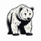 Vintage Style Polar Bear Vector Illustration With Strong Realism