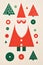 Vintage style santa claus cartoon graphic design poster banner