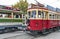 Vintage style trams on the Christchurch Tramway offers a unique city tour by the classic way of transportation in New Zealand