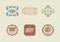 Vintage styled retro stickers with ornaments