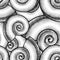 Vintage stylized spiral shells seamless pattern