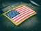 Vintage stylized USA flag patch on velcro