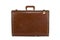 Vintage suit case front side on white