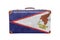 Vintage suitcase with American Samoa flag