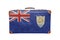 Vintage suitcase with Anguilla flag