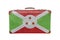 Vintage suitcase with Burundi flag