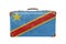 Vintage suitcase with Congo flag