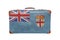 Vintage suitcase with Fiji flag