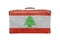 Vintage suitcase with Lebanon flag