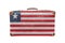 Vintage suitcase with Liberia flag