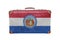 Vintage suitcase with Missouri flag