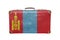 Vintage suitcase with Mongolia flag