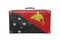 Vintage suitcase with Papua New Guinea flag