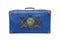 Vintage suitcase with Pennsylvania flag