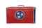 Vintage suitcase with Tennessee flag