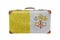 Vintage suitcase with Vatican City flag