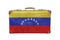 Vintage suitcase with Venezuela flag