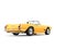 Vintage sun yellow convertible cabriolet car - back view