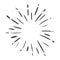 Vintage sunburst vector icon. Sun sketch burst doodle illustration. Hand drawn sunburst concept.