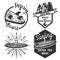 Vintage surfing emblems