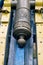 Vintage swedish cannons and metal cannonballs. Ancient military arsenal of the events of the Russian-Swedish war