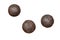 Vintage swedish cannons and metal cannonballs, isolated on a white background. Ancient military arsenal of the events of the