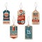 Vintage tags with string