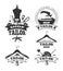 Vintage tailor vector labels, badges, emblems