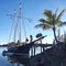 Vintage Tall Ship, tropical marinescape