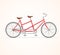 Vintage Tandem Bicycle. Vector