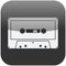 Vintage tape cassette vector icon isolated symbol