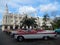 VINTAGE TAXI CARS AND THE GREAT THEATRE, HAVANA, CUBA