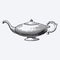 Vintage tea pot engraving