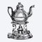 Vintage tea pot engraving