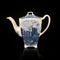 Vintage teapot with floral pattern. retro teapot. coffee service.
