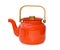 Vintage teapot over white with clipping path