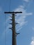 Vintage telegraph pole