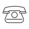 Vintage telephone communicate conversation line style icon