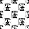 Vintage telephone seamless pattern