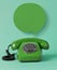 Vintage telephone with speech bubble