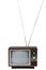 Vintage Television With Antenna