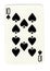 Vintage ten of spades playing card.