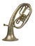 Vintage tenor horn on a white background, isolated
