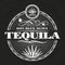 Vintage tequila banner design on chalkboard