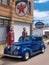 Vintage Texaco Gas Pumps and Classic Car