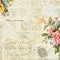 Vintage Text Background with Floral frame