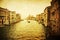 Vintage textured picture of the Grand Canal in Venice