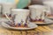 Vintage Thai\'s style porcelain coffee cup handmade. Beautiful tr